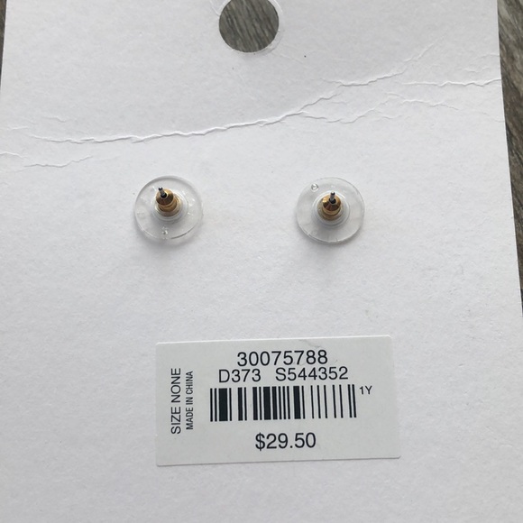 Ann Taylor loft beaded boho mint earrings gold - Picture 3 of 3